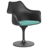 Buy Dining Chair with Armrests - Black Swivel Chair - Tulipa Turquoise 59260 in the United Kingdom